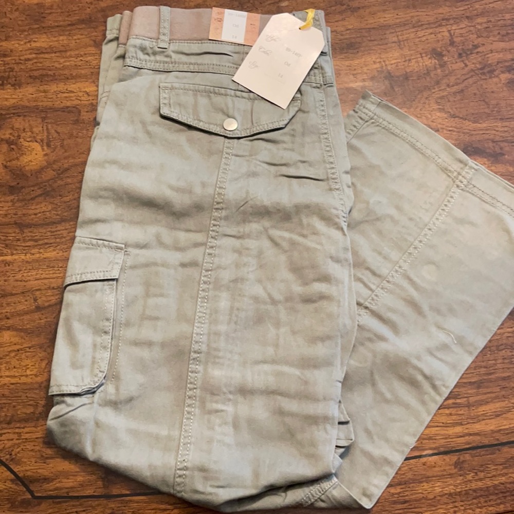 Women’s size 14 cargo pants with button belt
